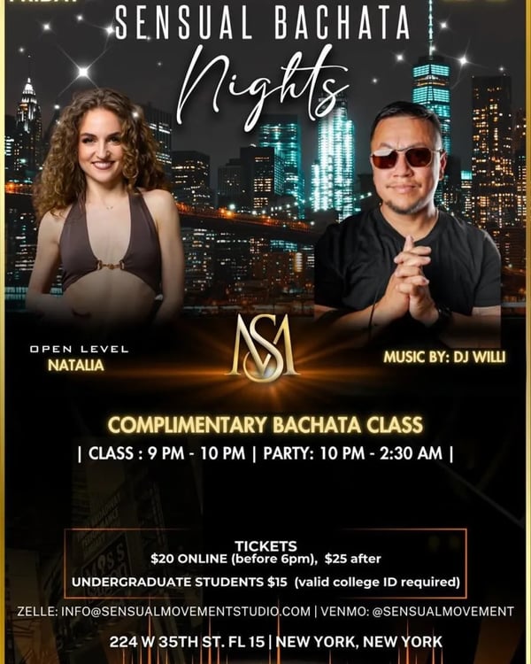 Sensual Bachata Nights - Poster del evento