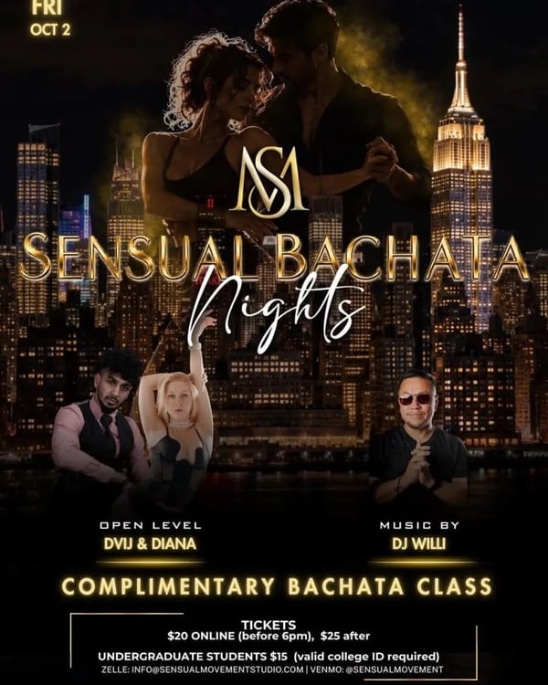 Sensual Bachata Nights - Poster del evento