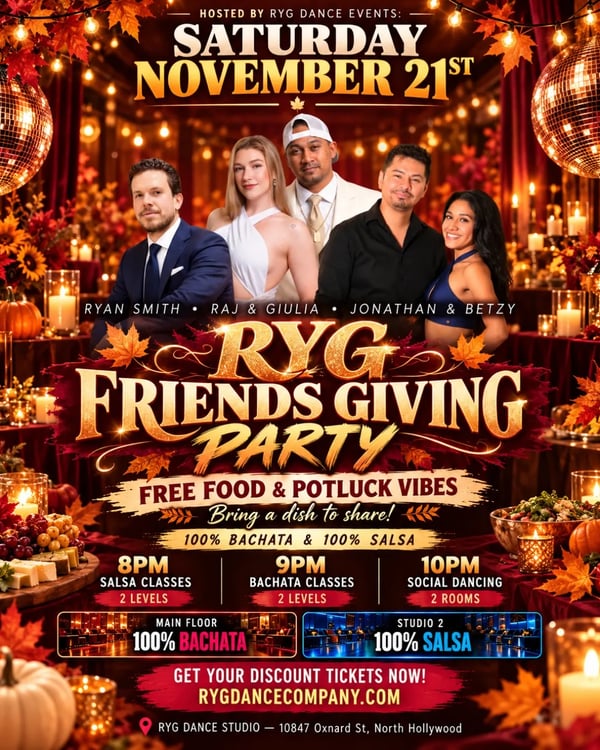 RYG Friends Giving Party - Event poster