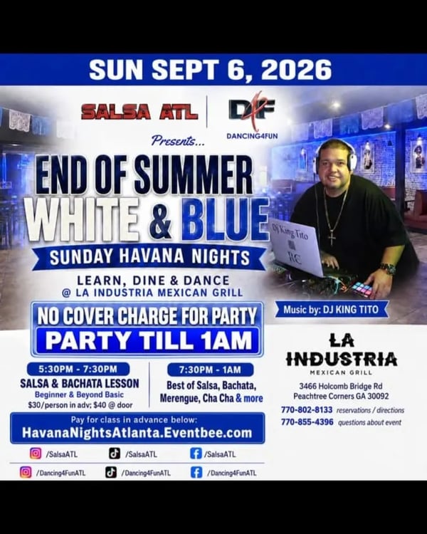 End of Summer White & Blue – Sunday Havana Nights