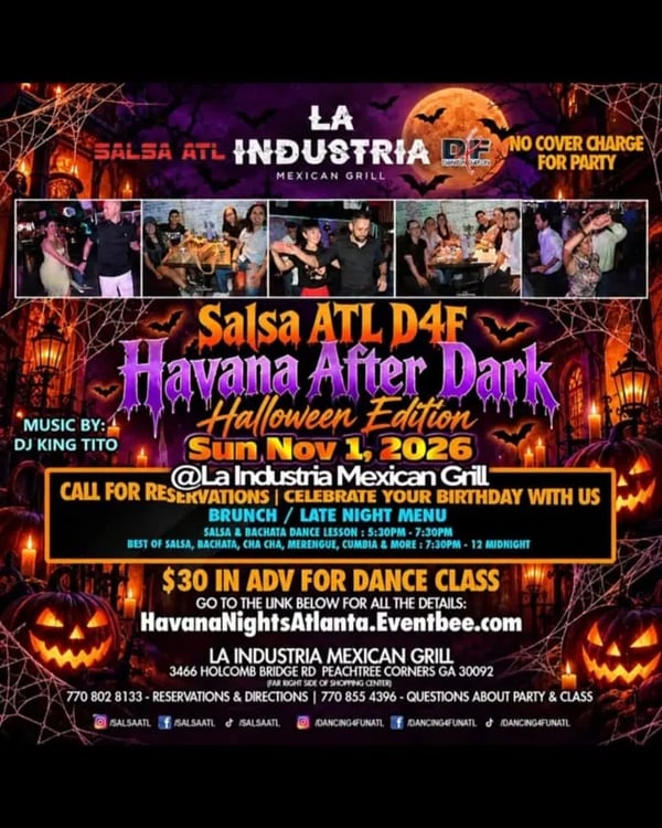 Salsa ATL D4F Havana After Dark Halloween Edition - Poster del evento