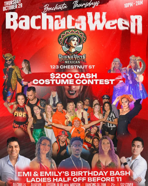 Bachataween: Emi & Emily's Birthday Bash - Poster del evento