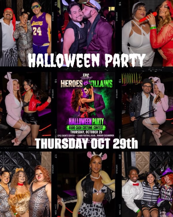 Heroes vs Villains Halloween Party - Poster del evento