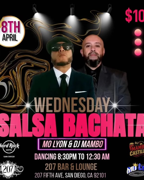 50/50 SALSA & BACHATA - Event poster