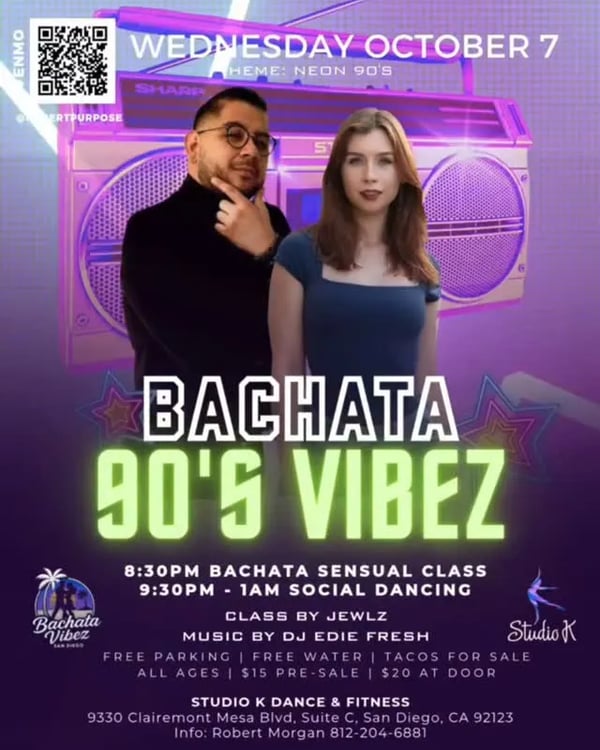 Bachata 90's Vibez - Poster del evento