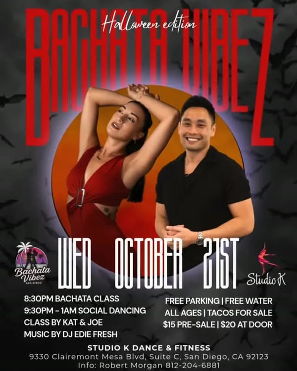 Bachata Vibez Halloween edition - Event poster