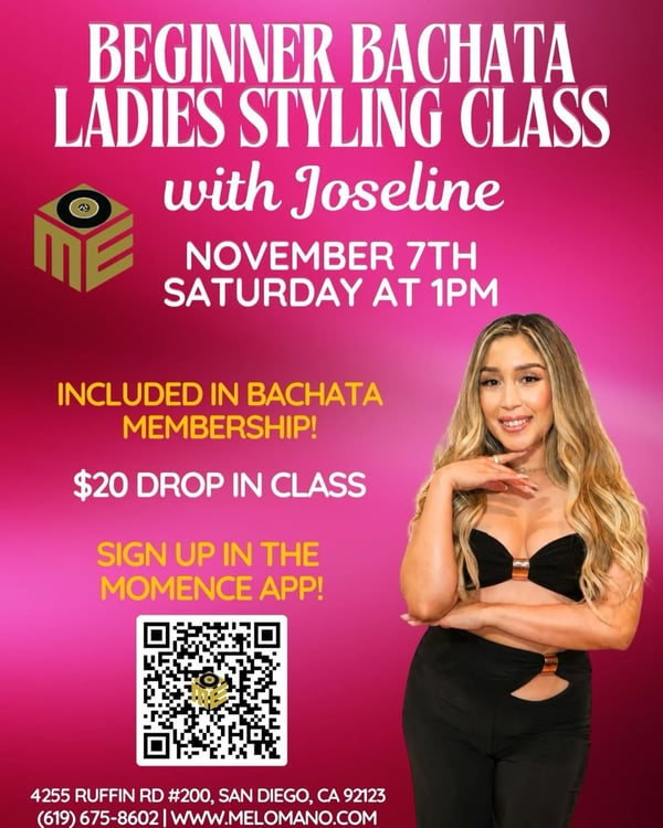 Beginner Bachata Ladies Styling Class with Joseline - Poster del evento