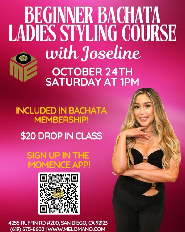 Beginner Bachata Ladies Styling Course with Joseline - Poster del evento