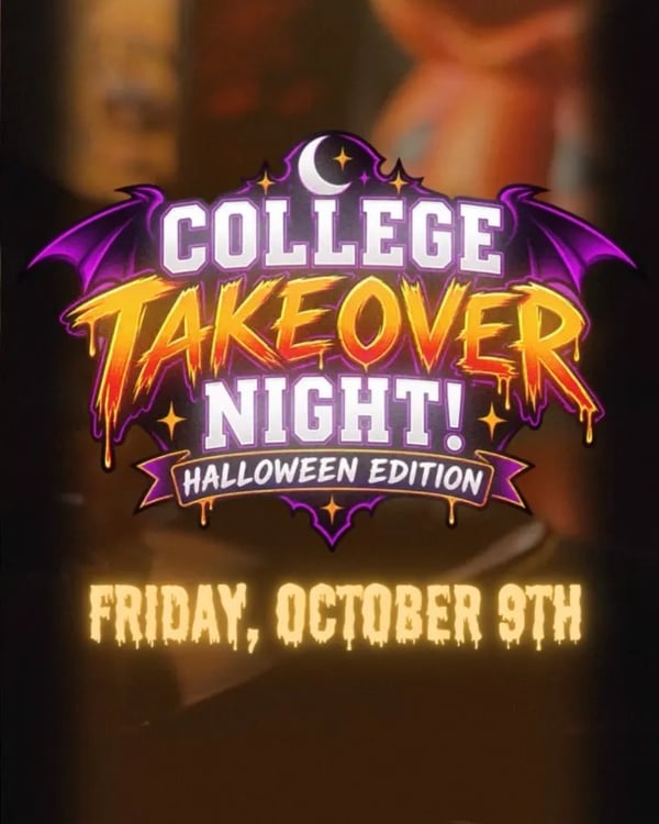 College Takeover Night! Halloween Edition - Poster del evento