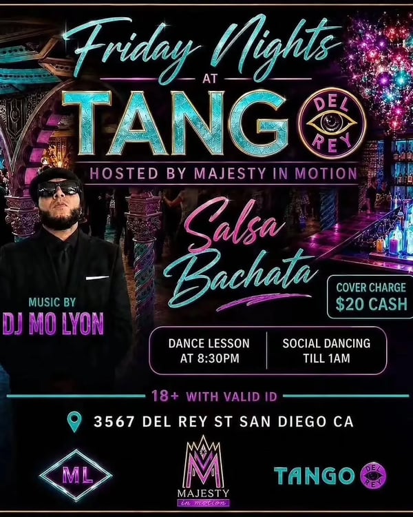 Friday nights at Tango Del Rey - Poster del evento
