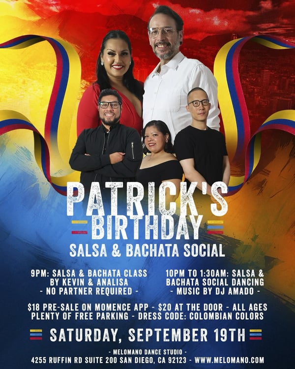 Patrick's Birthday Salsa & Bachata Social