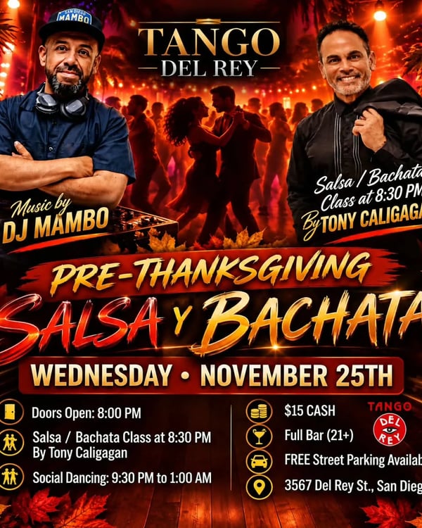 Pre-Thanksgiving Salsa y Bachata - Poster del evento