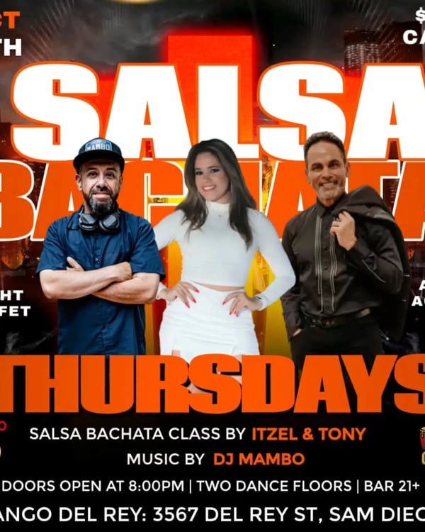 Salsa Bachata Thursdays - Poster del evento