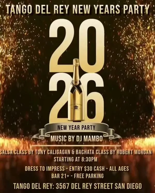 Tango Del Rey New Years Party - Poster del evento
