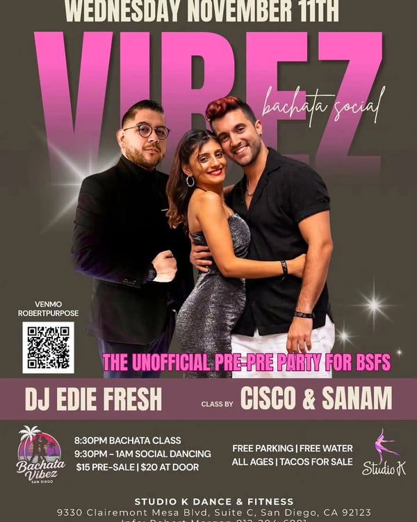 Vibez Bachata Social - Event poster