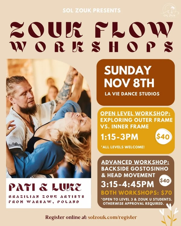 Zouk Flow Workshops - Poster del evento
