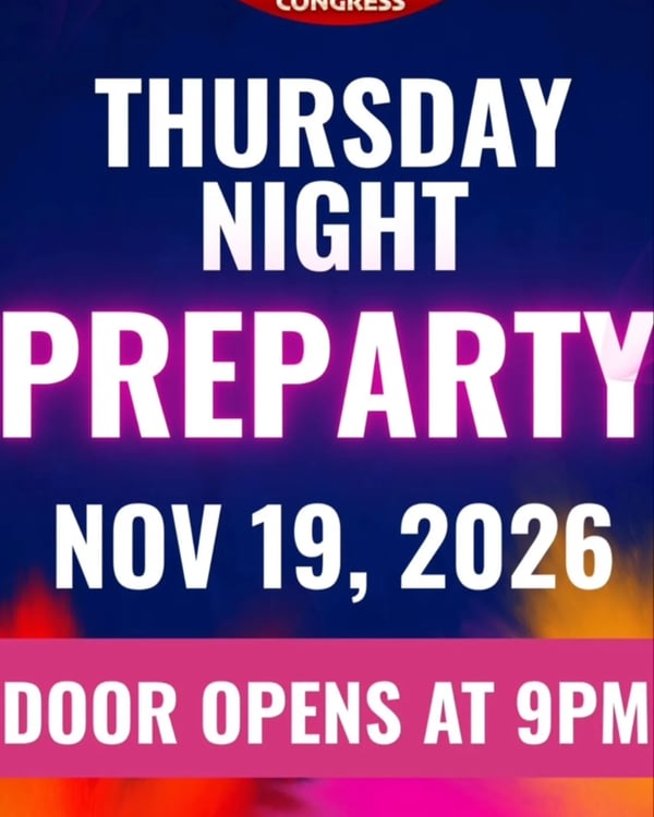Thursday night preparty - Poster del evento