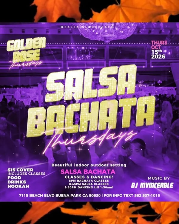 Salsa Bachata Thursdays - Event poster