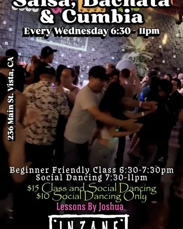 Salsa, Bachata & Cumbia - Poster del evento