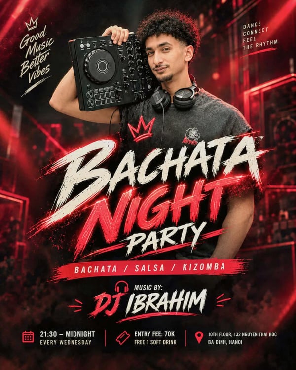 Bachata Night Party - Poster del evento