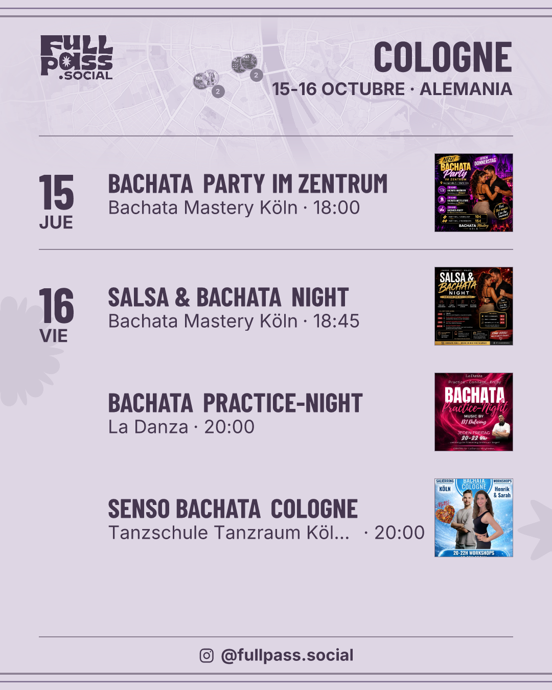 Salsa and bachata events in Cologne