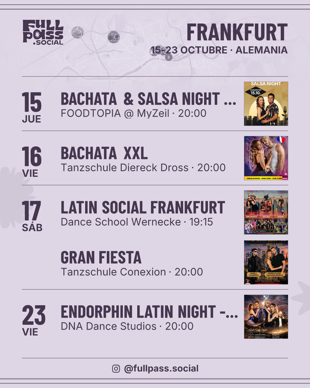 Eventos de salsa y bachata en Frankfurt