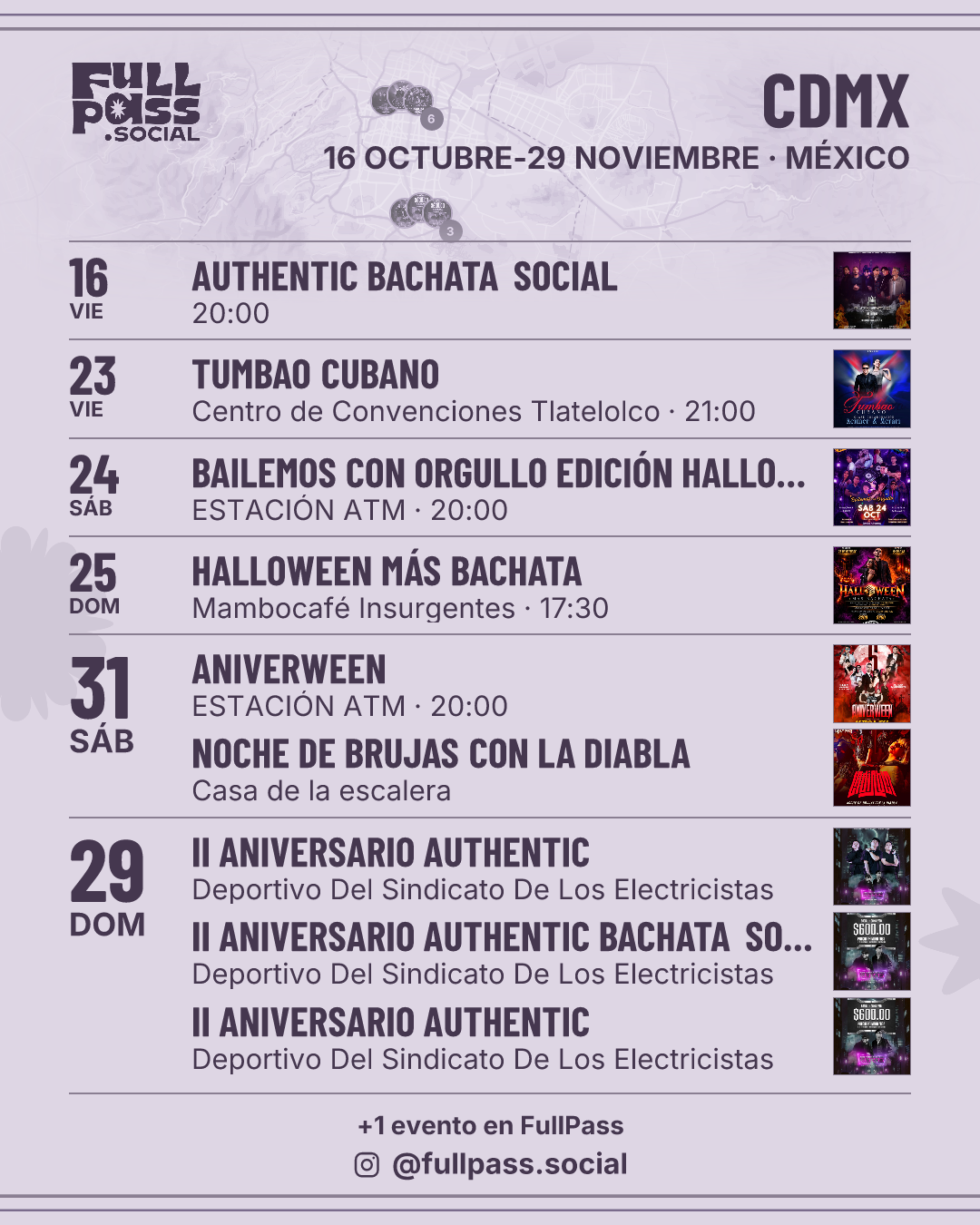 Eventos de salsa y bachata en CDMX