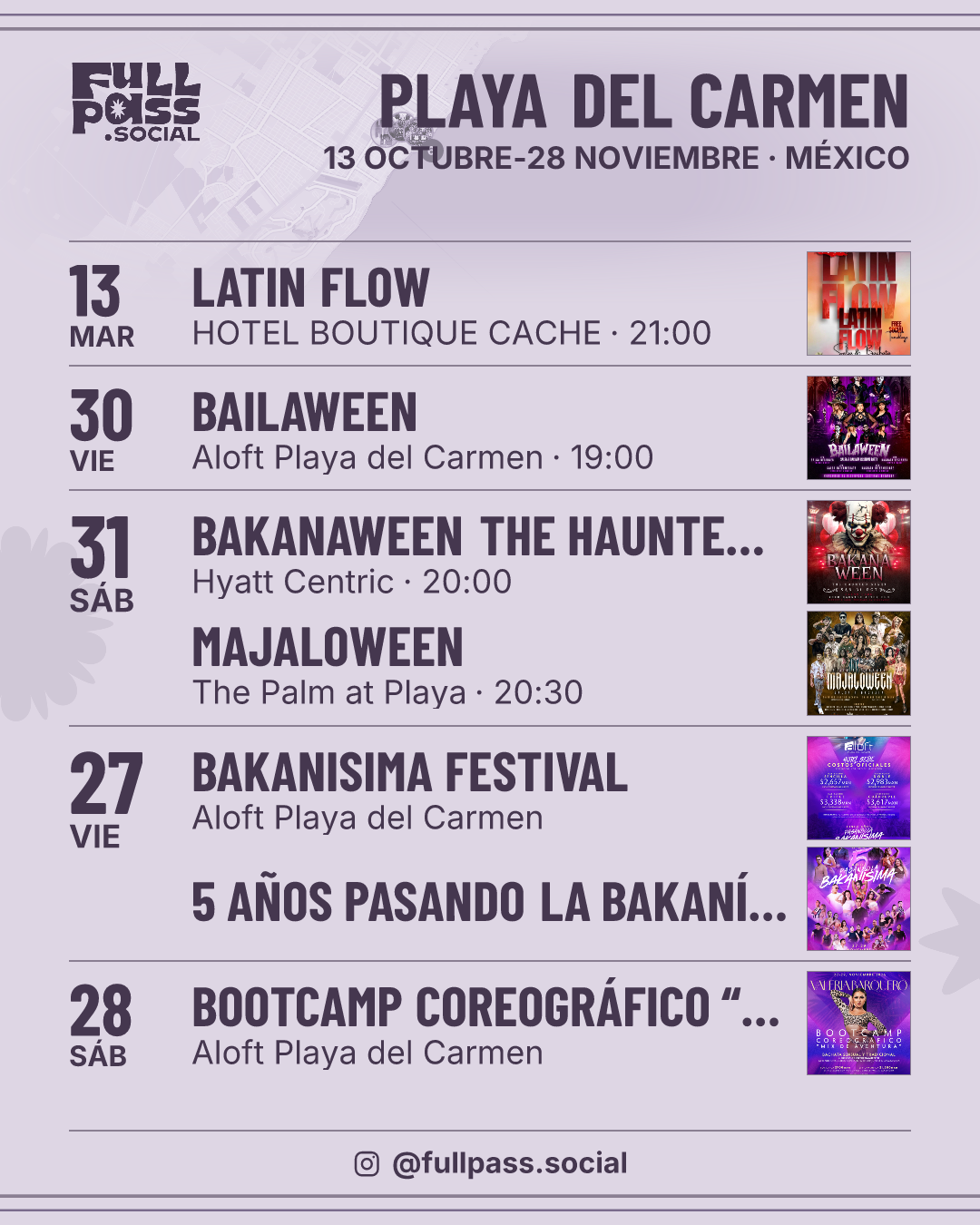 Eventos de salsa y bachata en Playa del Carmen