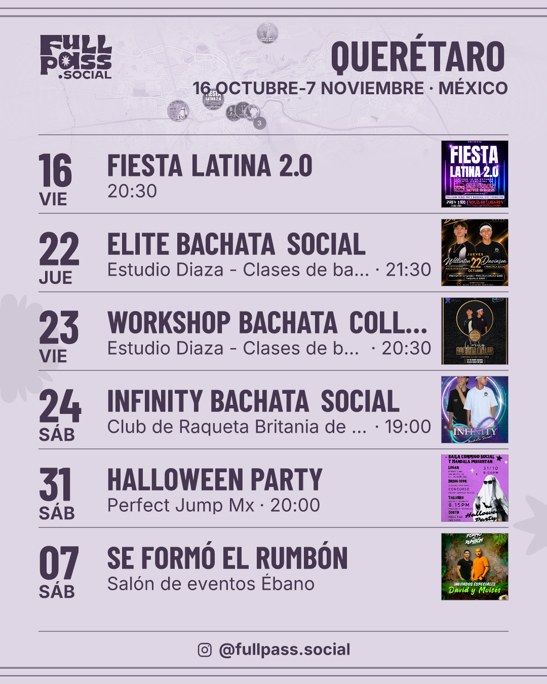 Eventos de salsa y bachata en Querétaro