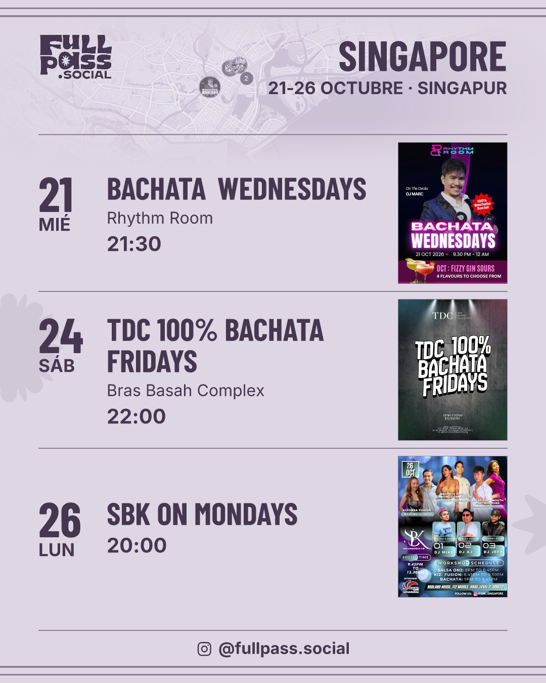 Eventos de salsa y bachata en Singapore