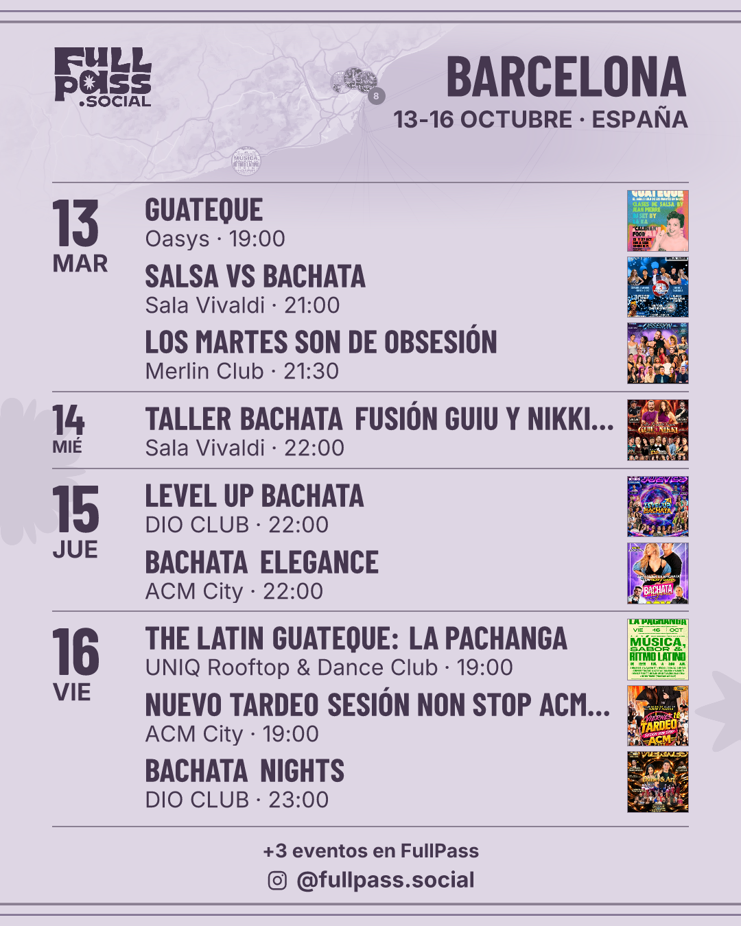 Salsa and bachata events in Barcelona