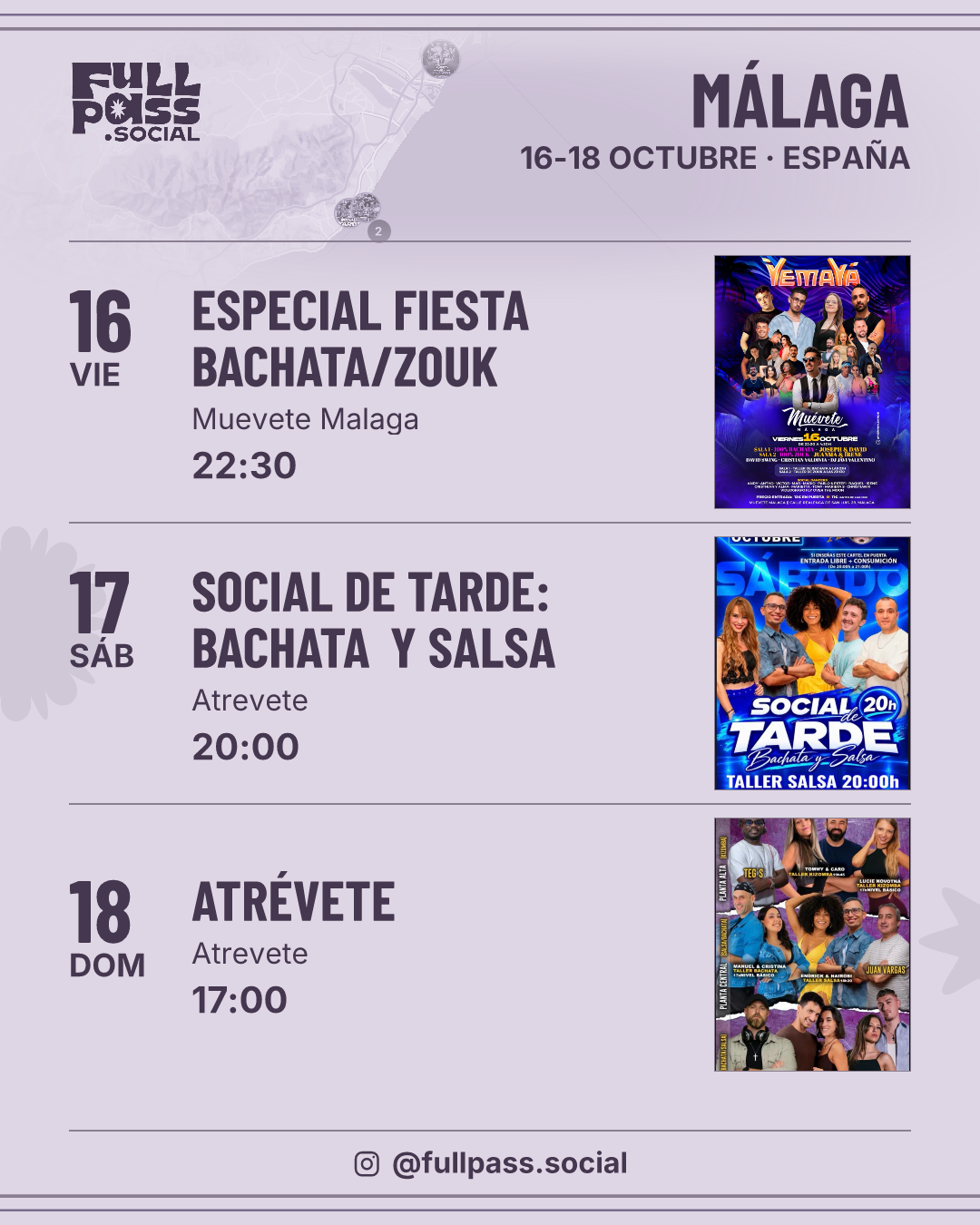 Eventos de salsa y bachata en Málaga