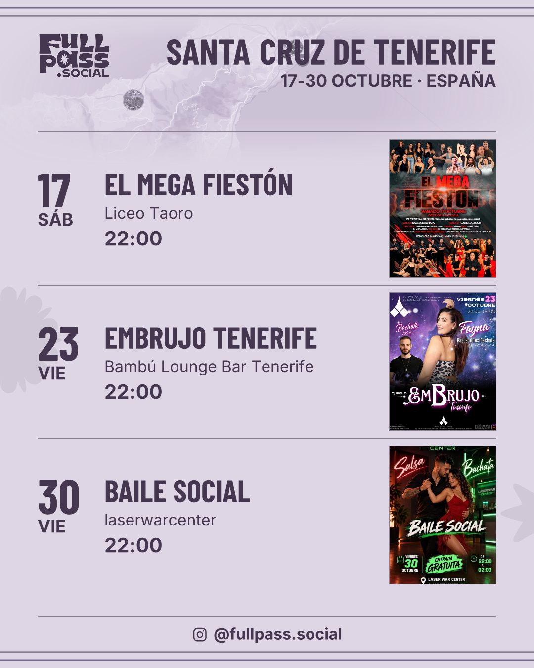 Eventos de salsa y bachata en Santa Cruz de Tenerife