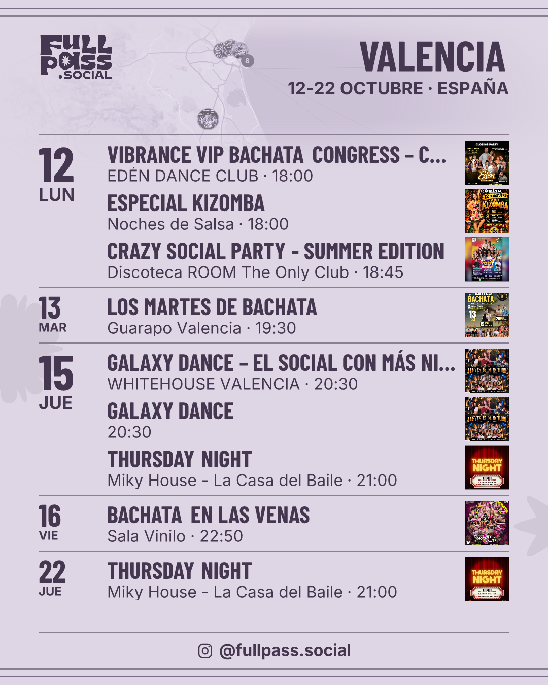 Eventos de salsa y bachata en Valencia