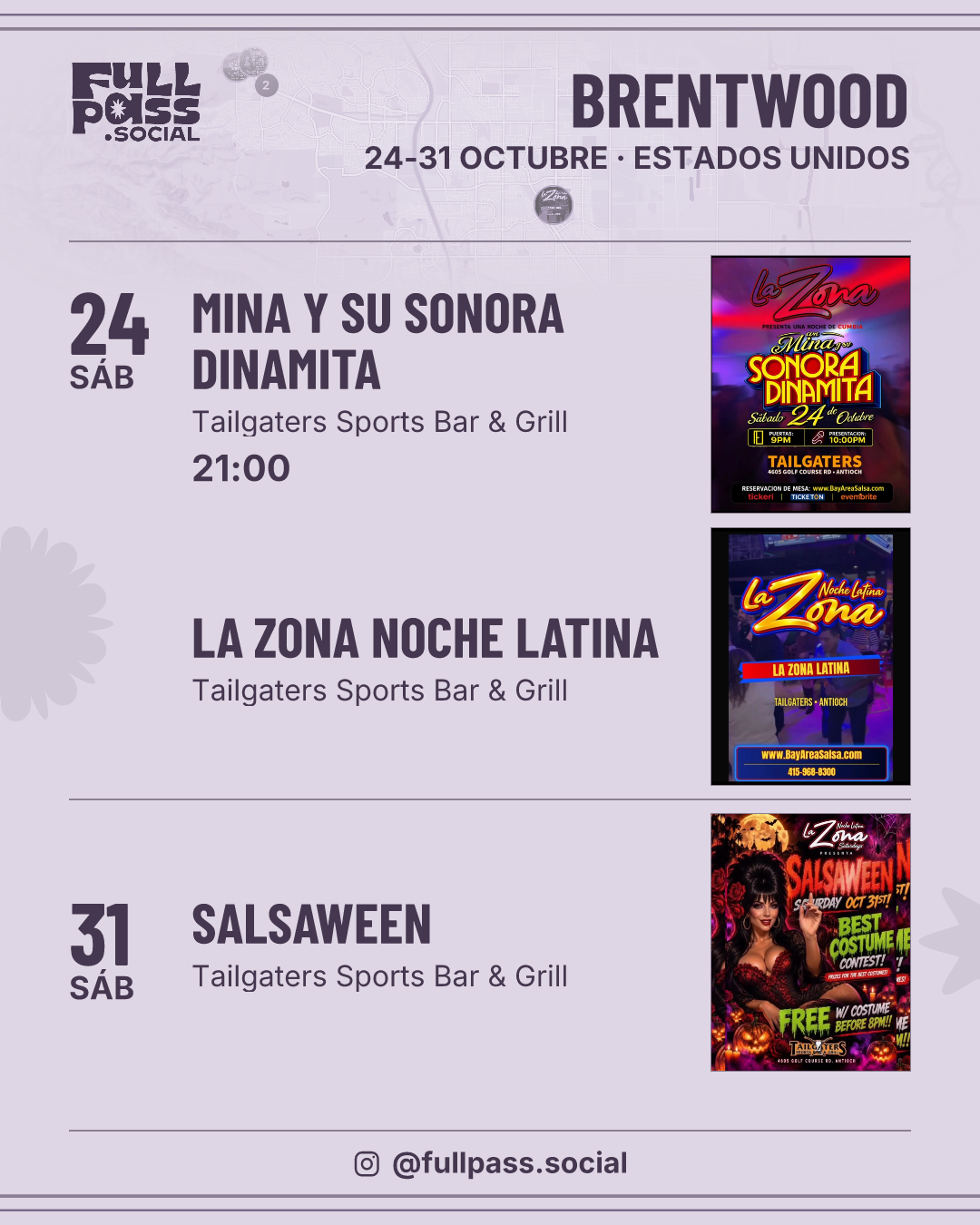 Eventos de salsa y bachata en Brentwood