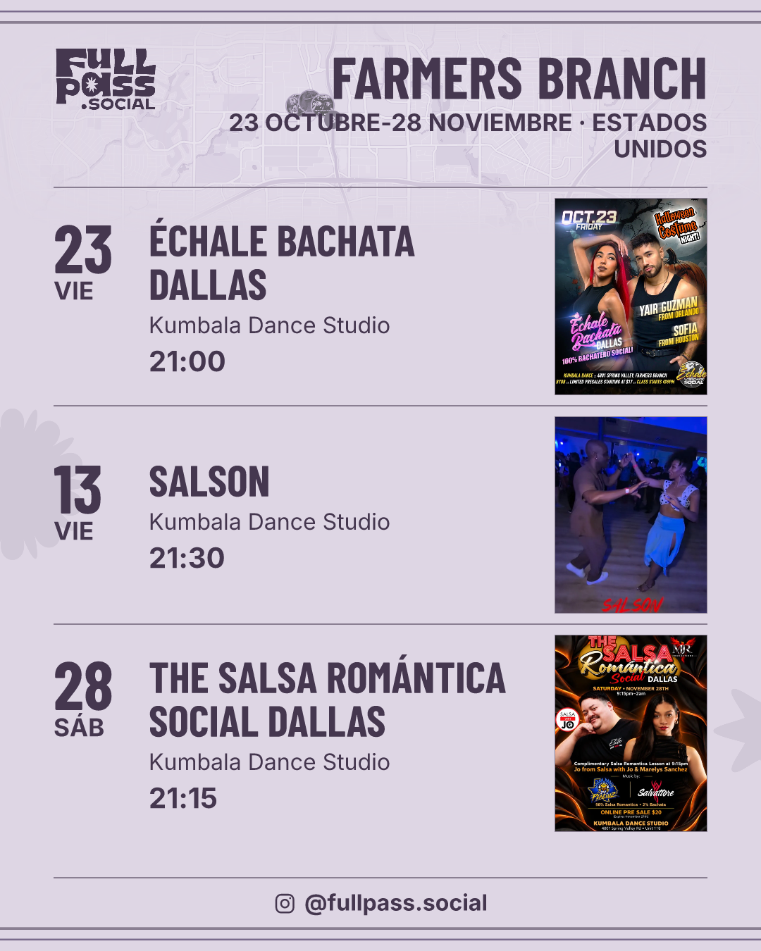 Salsa and bachata events in Farmers Branch
