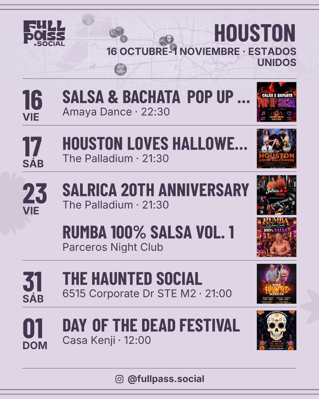 Eventos de salsa y bachata en Houston