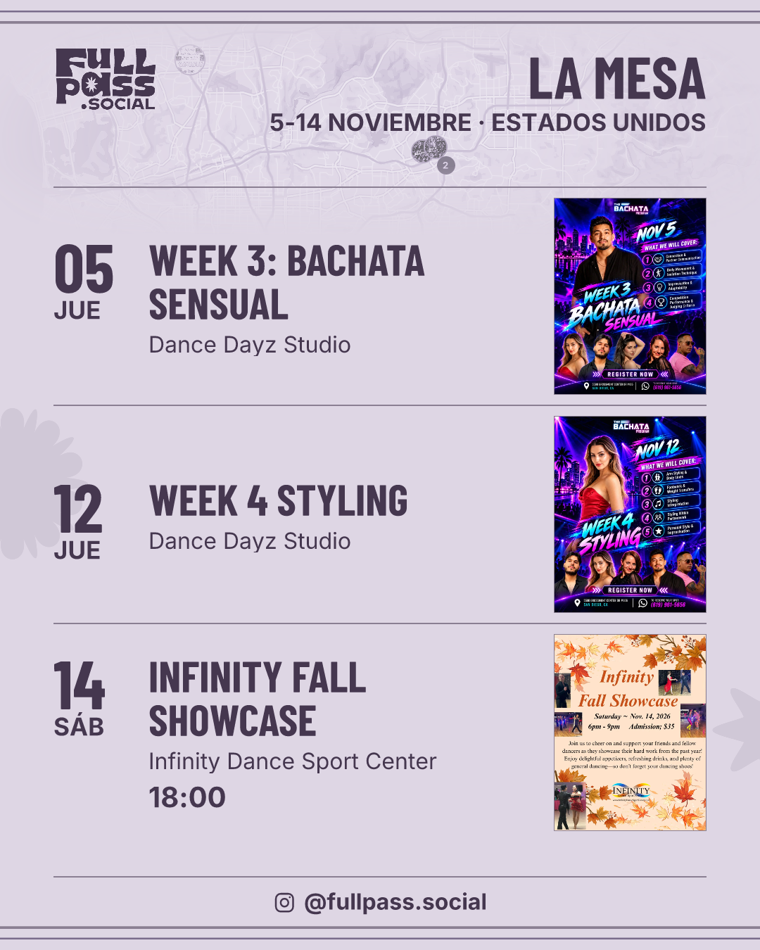 Salsa and bachata events in La Mesa