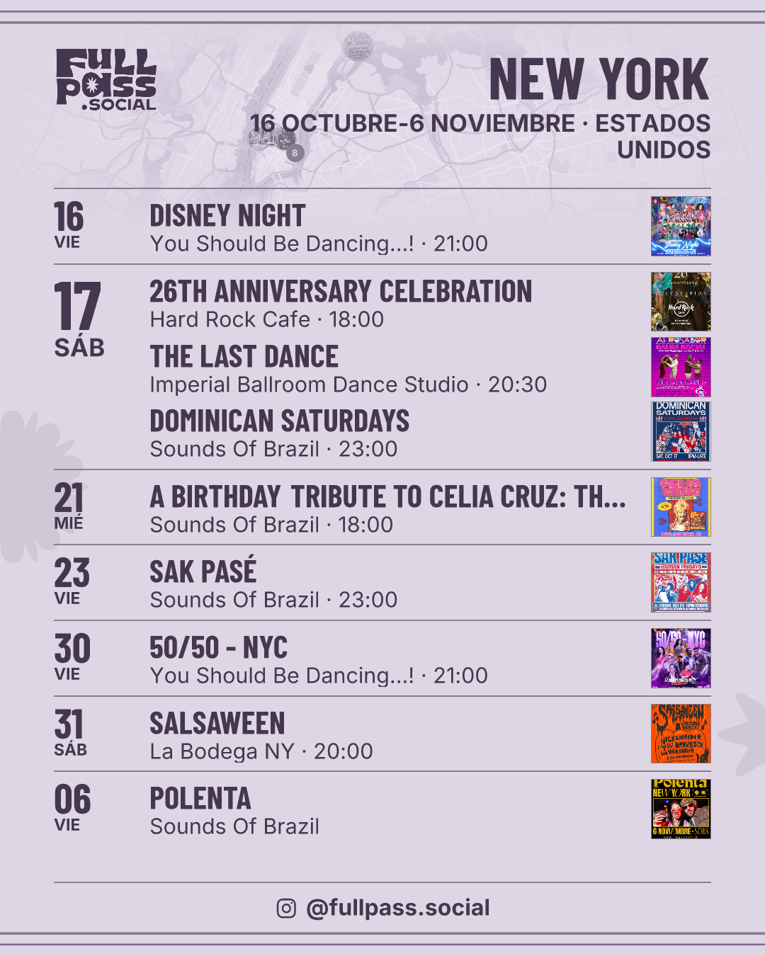 Eventos de salsa y bachata en New York