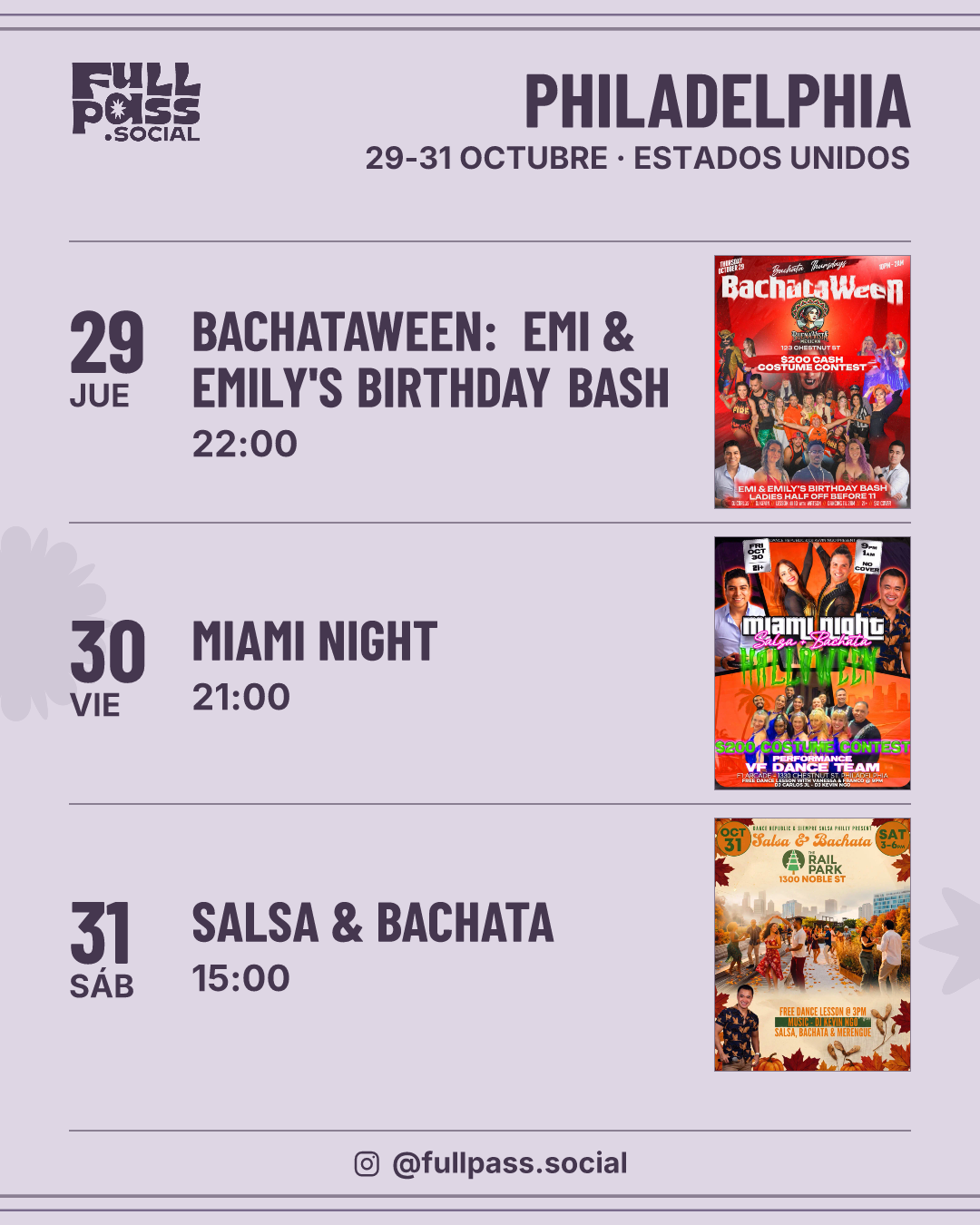 Eventos de salsa y bachata en Philadelphia