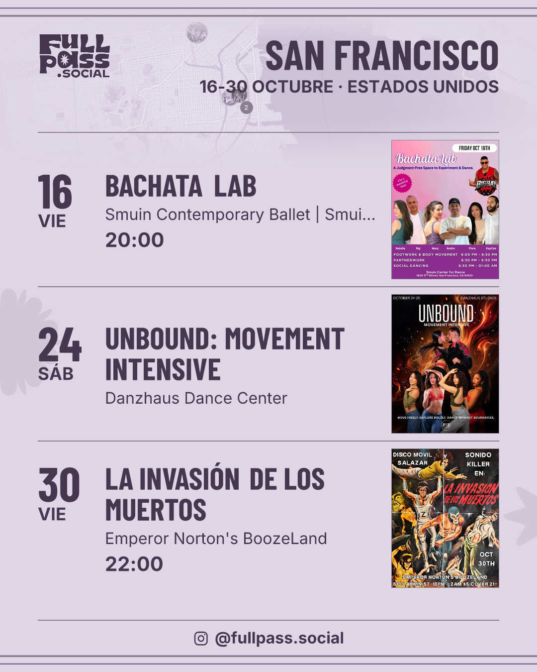 Eventos de salsa y bachata en San Francisco