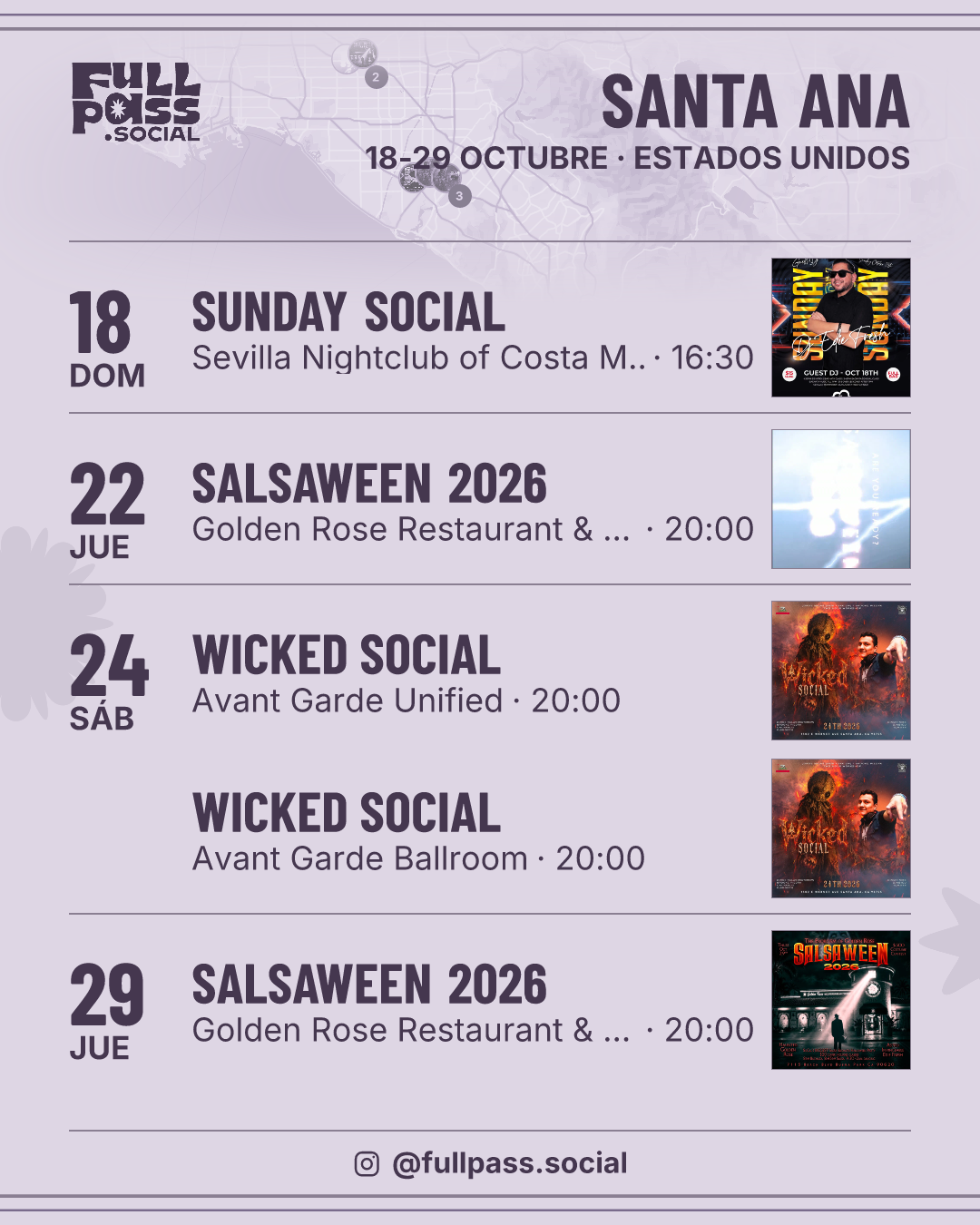 Eventos de salsa y bachata en Santa Ana