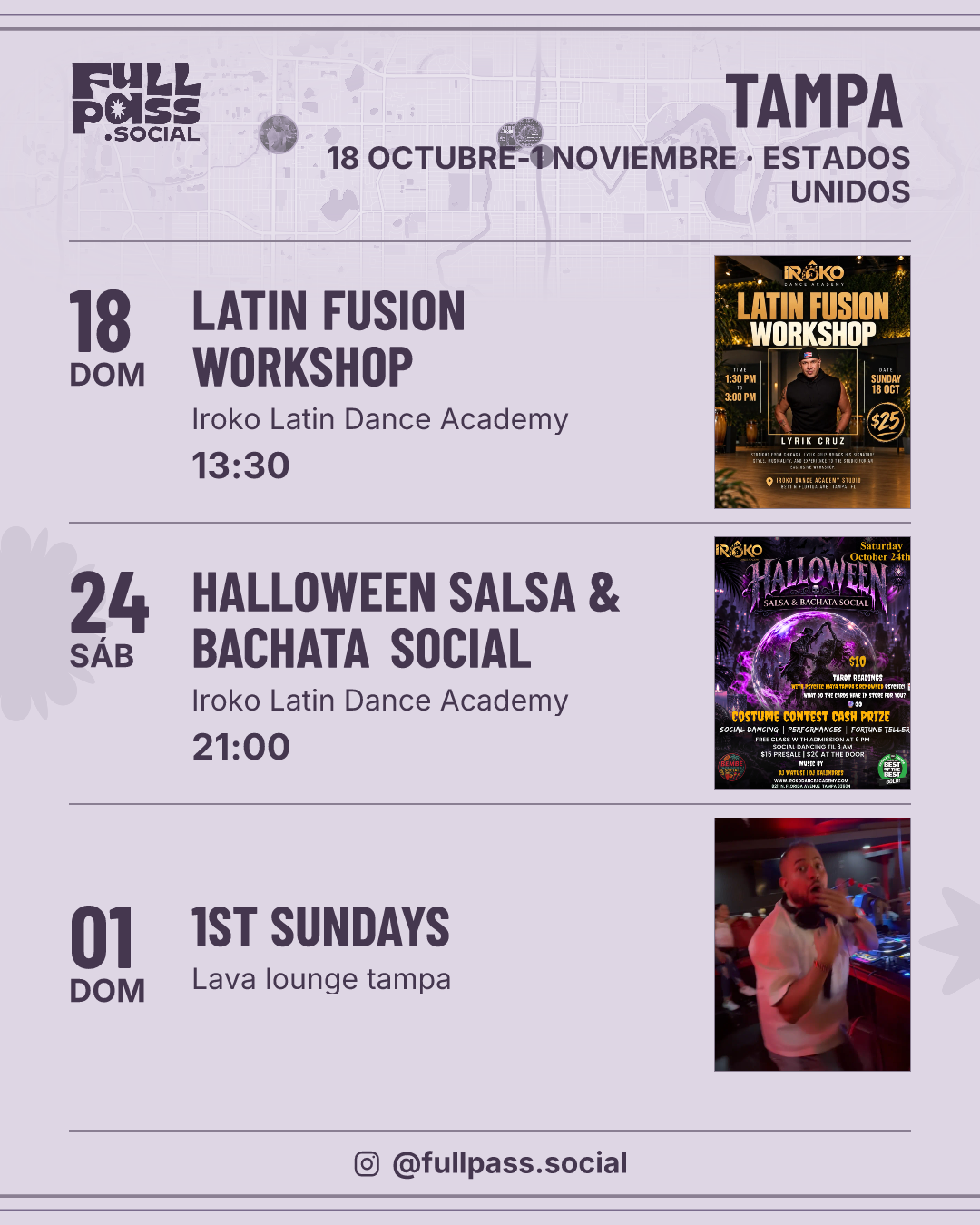 Eventos de salsa y bachata en Tampa